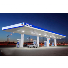 Prefab Structure Gas Station Steel Canopy Roof For Fuel Station